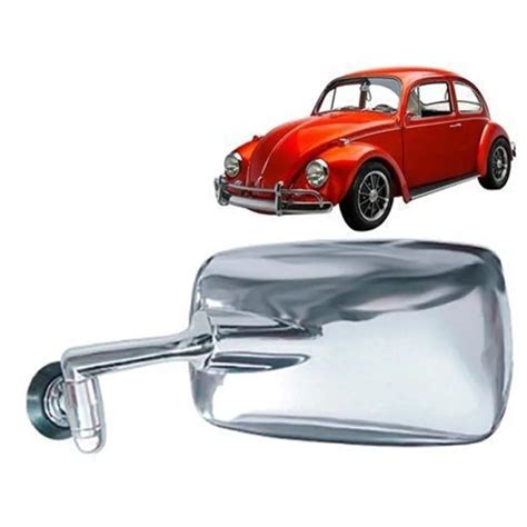 Retrovisor Espelho Fusca Mexicano Cromado Inox Shopee Brasil