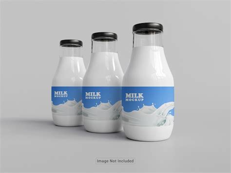 Premium Psd Psd Milk Bottle Mock Up