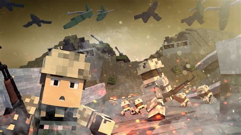 Minecraft World War 2 D Day Invasion Tanks Soldiers Battleships Youtube