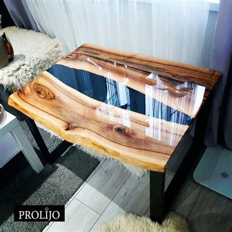 Mesa Con Resina Epoxica Con Madera De Parota Estilo R Os Prolijo Epoxi