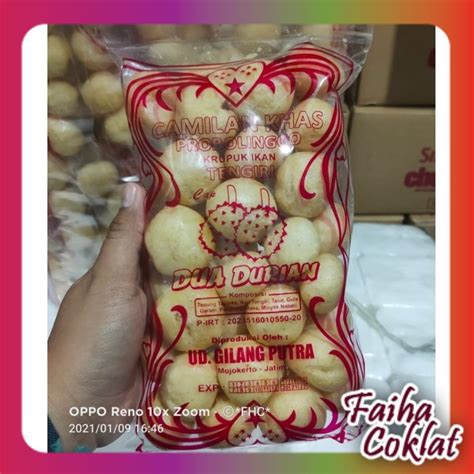 Jual Snack Kerupuk Bakso Ikan Bulat Merk Dua Durian Asli Mojokerto