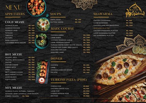 Basha Istanbul Menu Food Pakistan