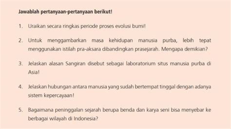 Kunci Jawaban Sejarah Indonesia Kelas Latihan Ulangan No