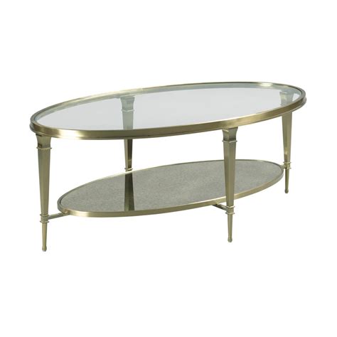 Hammary Oval Brass Cocktail Table Seigerman S Furniture