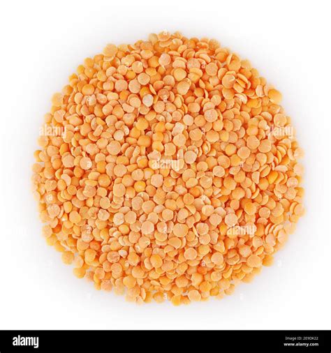 Red Lentils Isolated On White Background Stock Photo Alamy