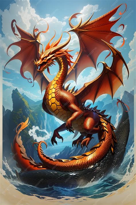 Premium Ai Image Ai Enhanced Mythical Creature With Dragon