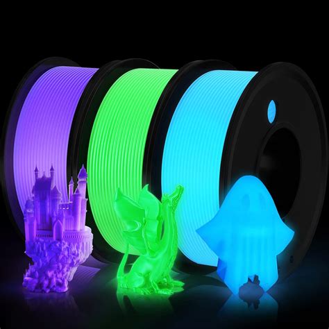 Amazon Haosegd 3D Printer Filament PLA Glow In The Dark 1 75mm 3 D