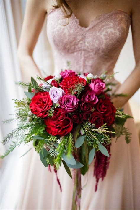 Elaborate Garden-Style Red Peony Bouquet