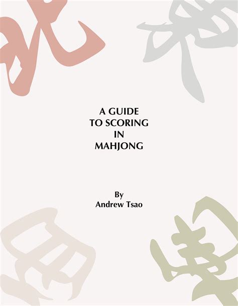 A Guide To Scoring In Mahjong