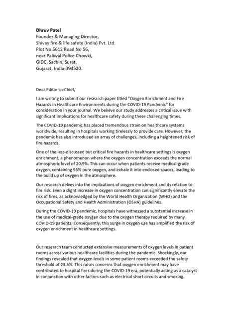 Cover Letter Download Free Pdf Health Care Oxygen