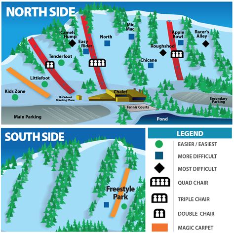 Trail map of the ski hill I grew up on : r/skiing