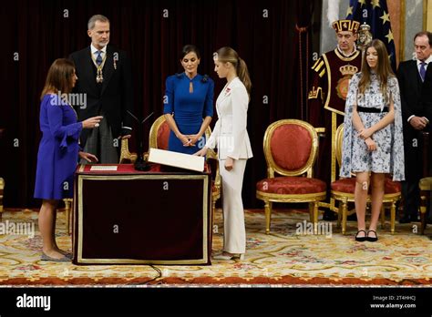 Crown Princess Leonor of Spain for the ceremony of Crown Princess ...