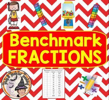 the cover of benchmark fractions, which includes pictures and numbers ...