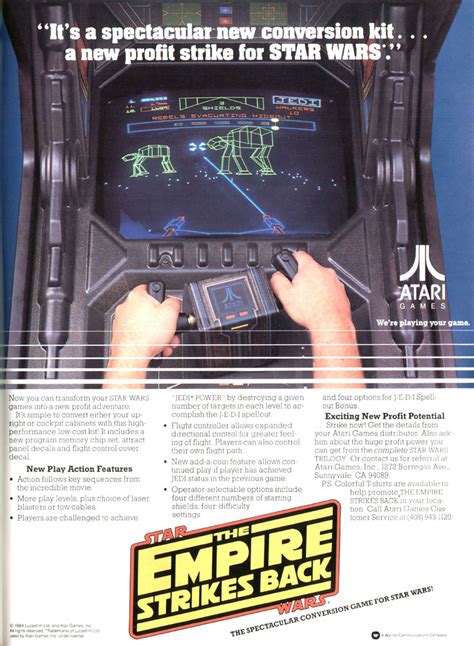 The Arcade Flyer Archive Video Game Flyers Empire Strikes Back The