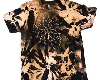 Acid Wash Tie Dye T Shirt Bleach Effect All Sizes Hand Etsy