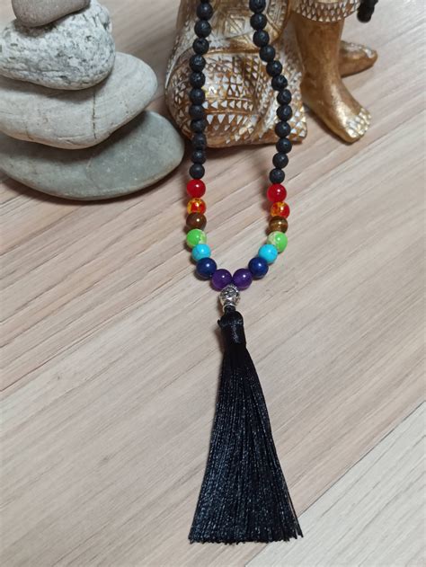 Collar Mala 7 Chakras Protección Fuerza Y Coraje Etsy