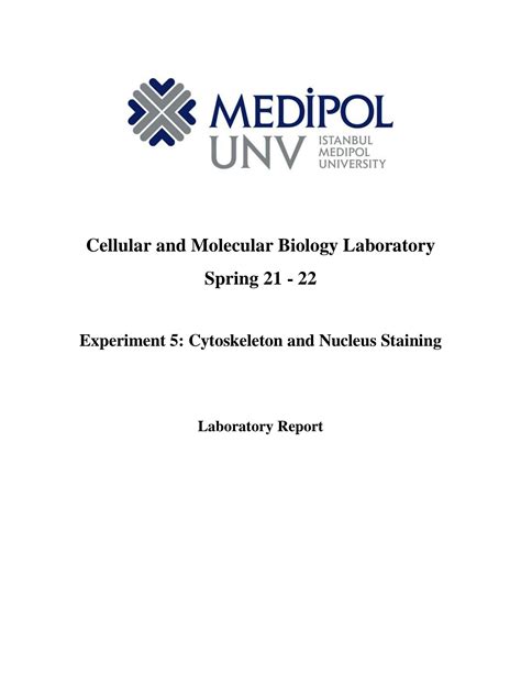 Solution Cellular And Molecular Biology Cytoskeleton And Nucleus