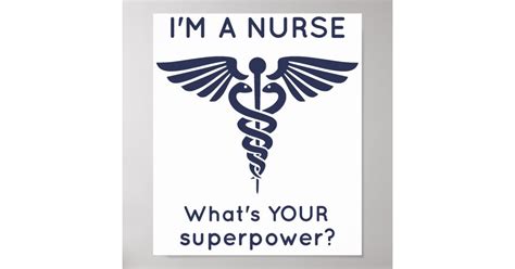 Im A Nurse Whats Your Superpower Poster Zazzle