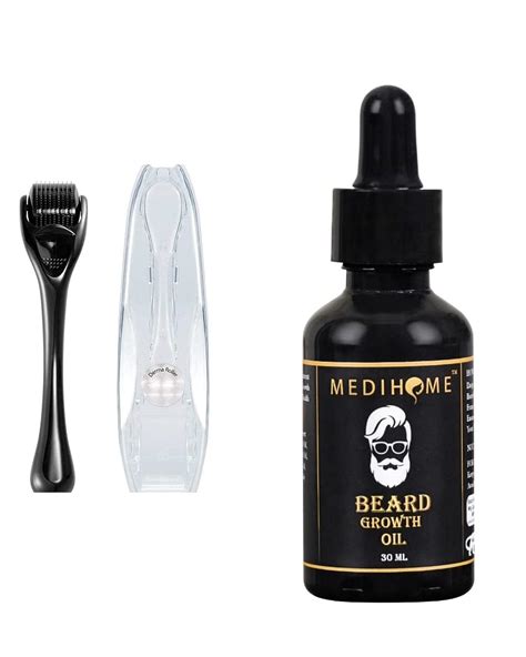 Medihome Beard Booster Duo Derma Roller Beard Oil Activates Hair