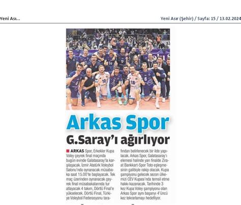 Arkas Spor G Saray A Rl Yor Arkas Haber