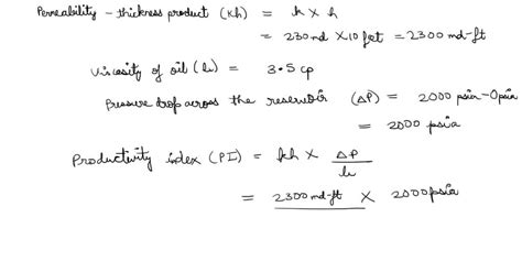 Solved Calculate The Flow Rate For An Oil Well Producing From The Center Of A Circular Radial