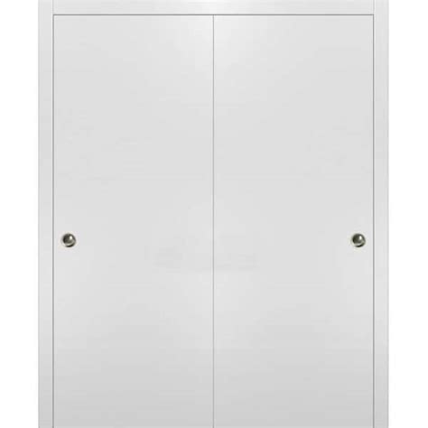 Sartodoors Planum 0010 48 In X 96 In Flush White Finished Wood