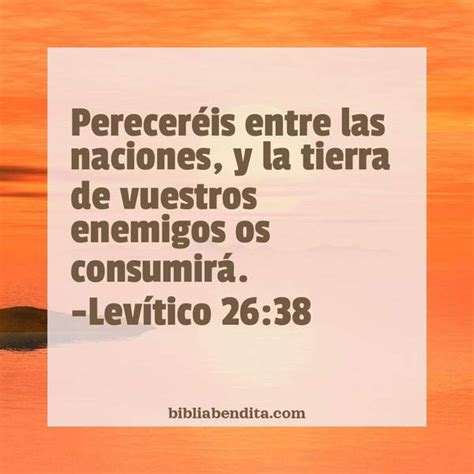 Explicación Levítico 26 38 Pereceréis entre las naciones y la tierra