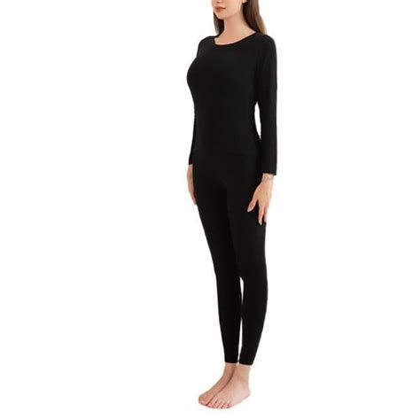 Ensemble Lingerie Thermiques Pour Femme Base Layer Chaud Sous V Tements