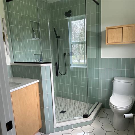 Before And After Sea Glass Tusk Bathroom Fireclay Tile