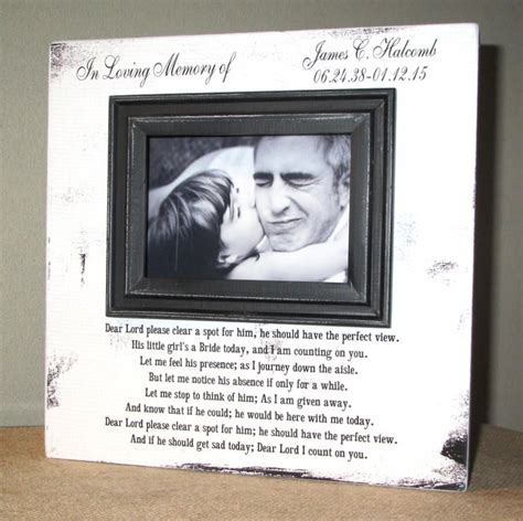 In Loving Memory Father Dad Memory Picture Frame Loving Memory Sign Wedding Memory Father Of