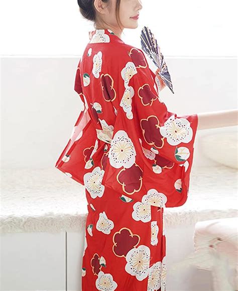 Buy Womens Red Kimono Costume Love Live Cosplay Yukata Deluxe Sakura