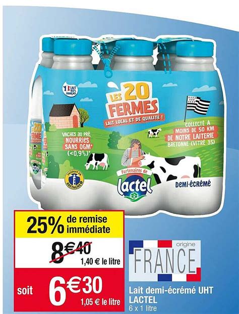 Promo Lait Demi Cr M Uht Lactel Chez Cora Icatalogue Fr