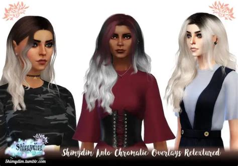 Shimydim Anto`s Chromatic Overlays Hair Retexture Sims 4 Hairs