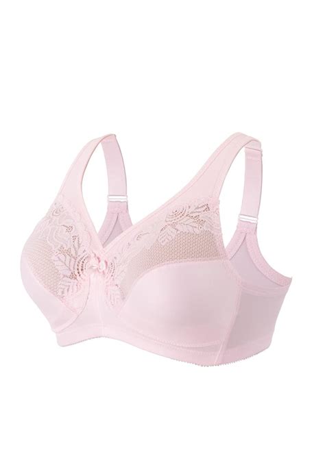 42 F Pink Glamorise Womens Magic Lift Minimizer Plain Everyday Bra