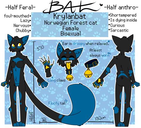 Fursona Reference Sheet 2017| Bat by UnluckyKatt on DeviantArt