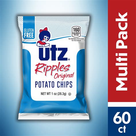 Utz Original Ripples Gluten Free Multipack Potato Chips Oz