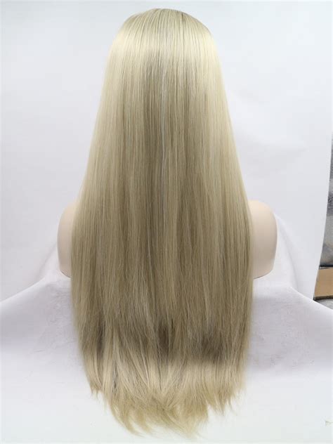 New Style Long Natural Blonde Synthetic Lace Front Wig All Synthetic