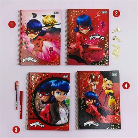 Four Notebooks With Pictures Of Cartoon Characters On Them