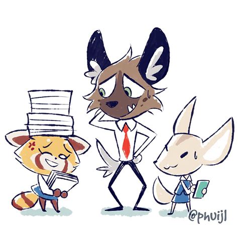 Aggretsuko Furry Art Anime Shows Character Design