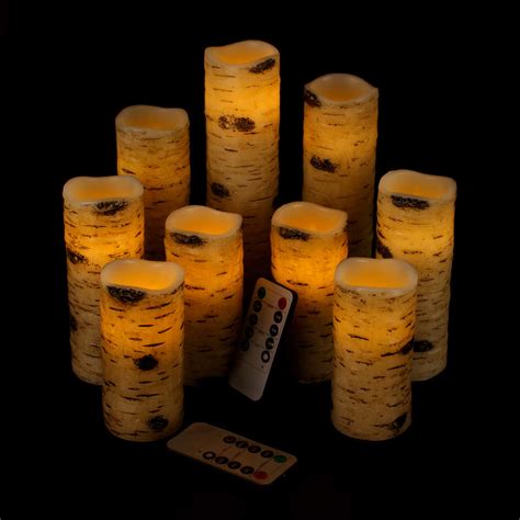 Vinkor Flameless Candles Battery Operated Candles Birch