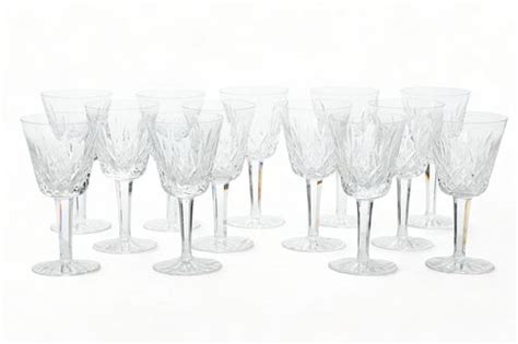 Waterford Irish Lismore Crystal Claret Wine Glasses H 6 Dia 3 14 Pcs For Sale At Auction