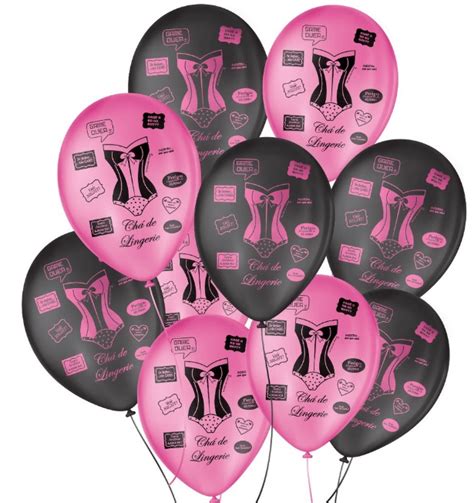 BALÃO 9 TEMA CHÁ LINGERIE C25 SORTIDO Casa dos Plásticos