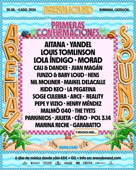 Arenal Sound 2024 Cartel Entradas Horarios Y Hoteles