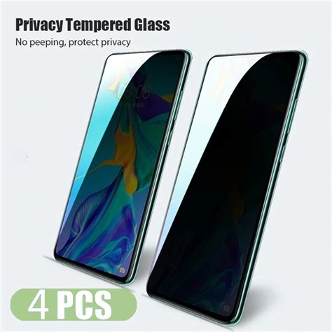 4PCS Anti Spy Glass For Xiaomi Redmi Note 11s 9 5G Privacy Protective