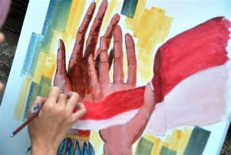 Lukisan Tema Kemerdekaan Ini 3 Pilihan Menggambar Tema Kemerdekaan Indonesia Sederhana Semua