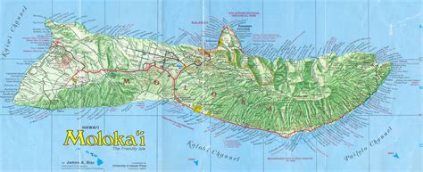 Molokai Road Map Molokai Hawaii • Mappery