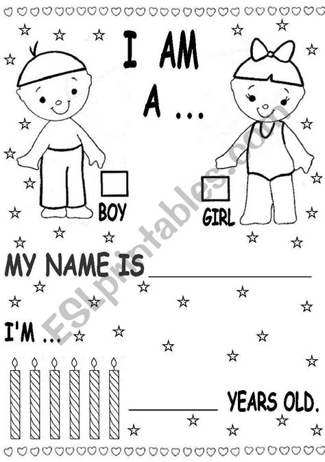 Kindergarten Exercise Worksheet For