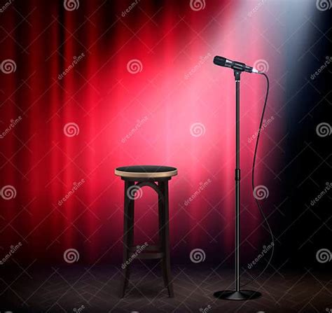 Stand Up Show Realistic Stock Vector Illustration Of Comedy 205630484