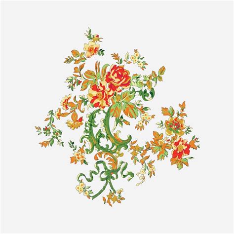 Premium Vector Flower Ornament Illustration