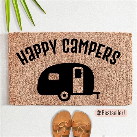 Happy Camper Rv Doormat Rv Camper Door Mat Rug Personalized Etsy